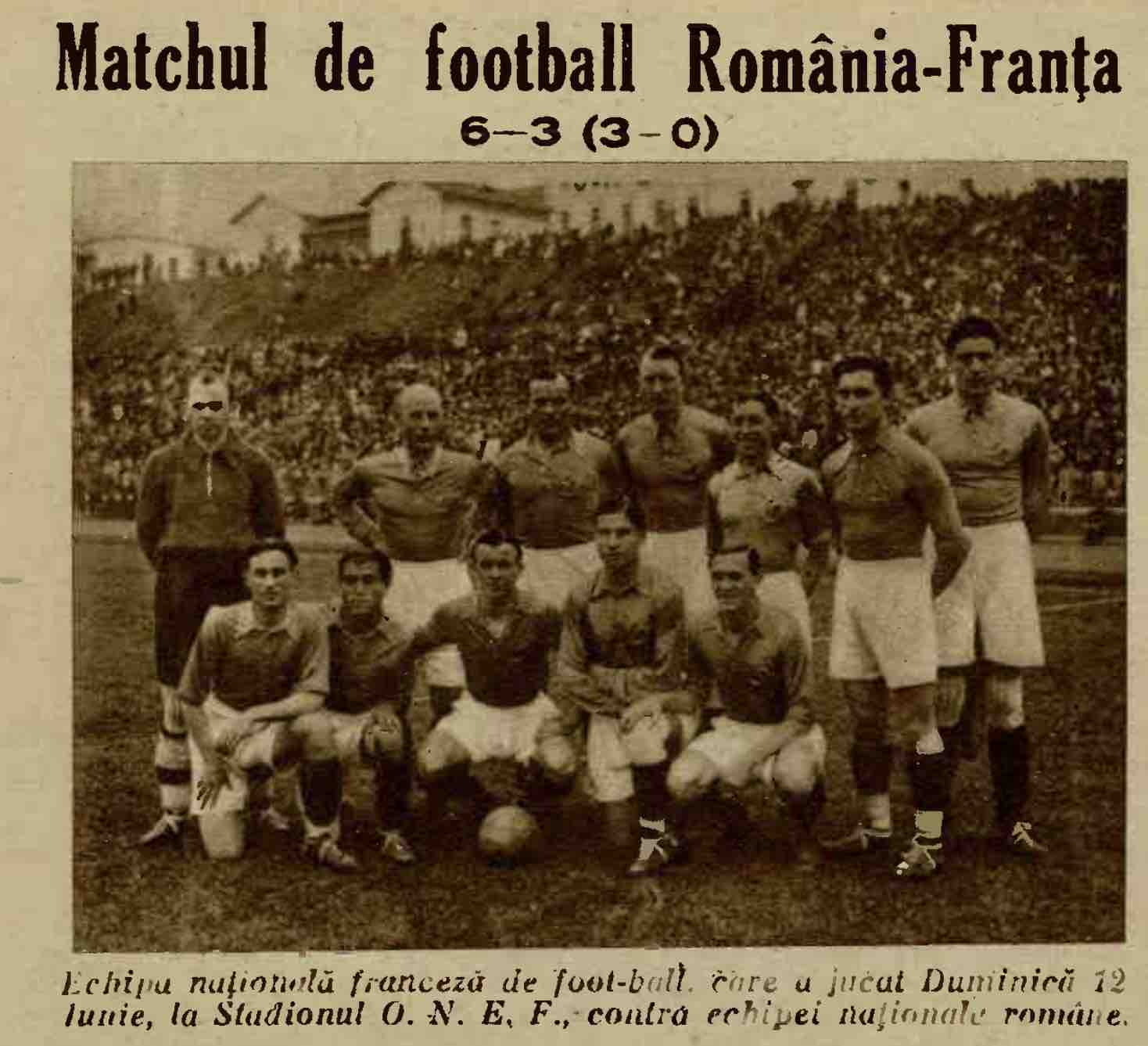 Romania 6-3 Franta 1932