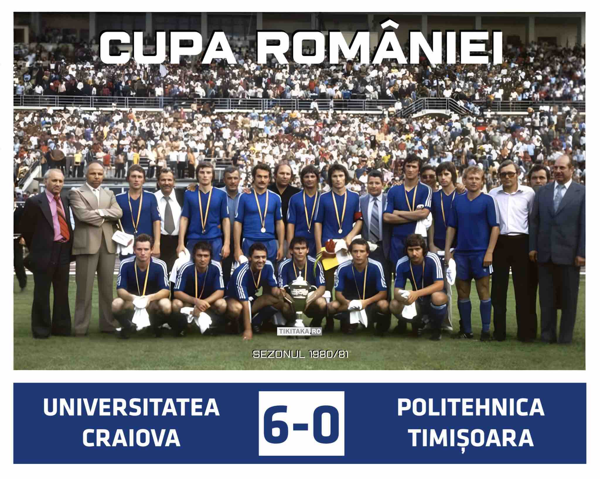 Universitatea Craiova Cupa Romaniei 1981