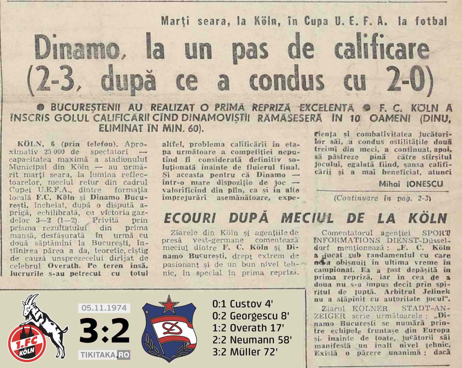 Koln Dinamo 1974