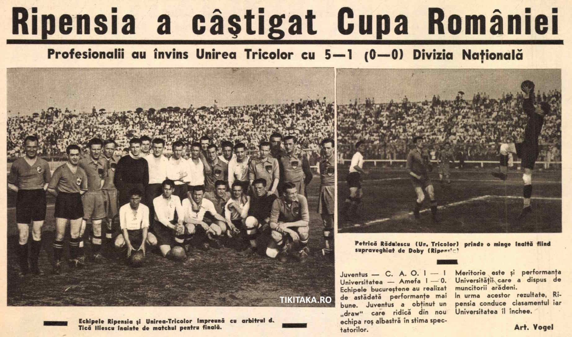 Finala Cupei României 1936 / Foto: Realitatea Ilustrată
