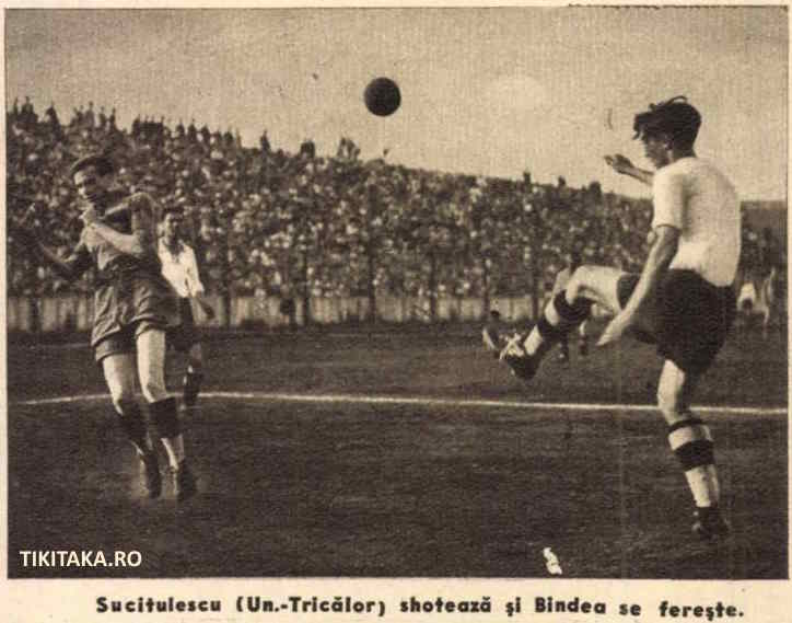 Petre Sucitulescu în finala Cupei României, 1935. 